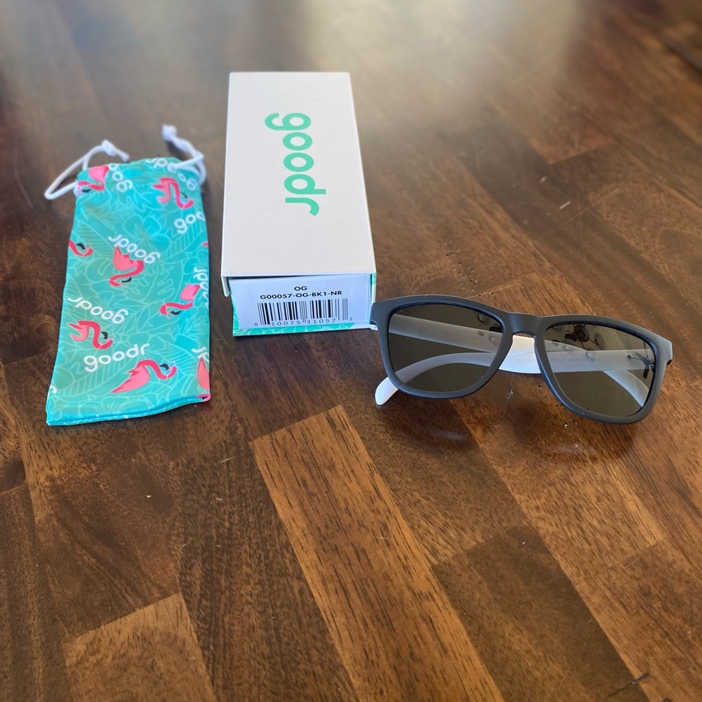 Goodr Thanks it’s a Rental Black and White Sunglasses